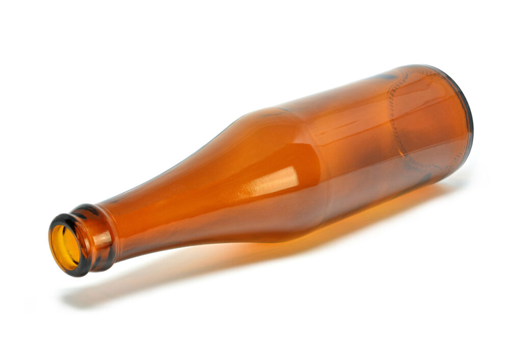 An empty bottle as a visualization of the link between alcohol and sleep