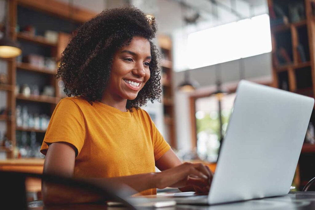 Person learning about in-person vs. virtual therapy