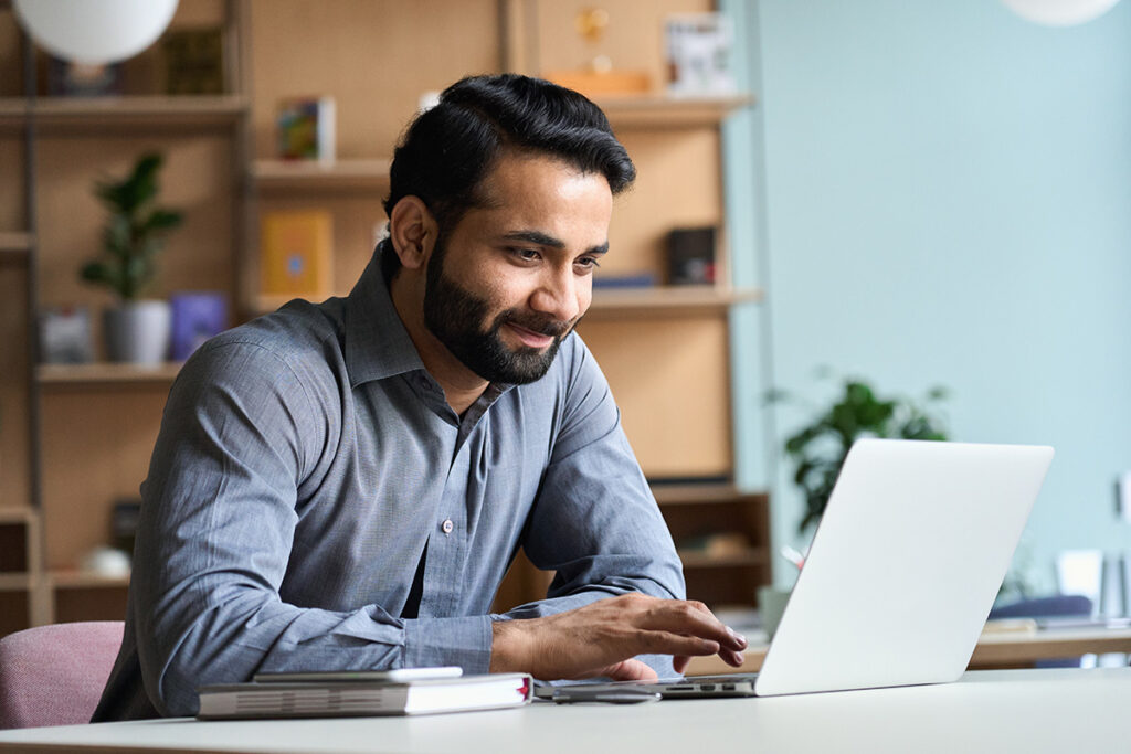 Person in virtual counseling